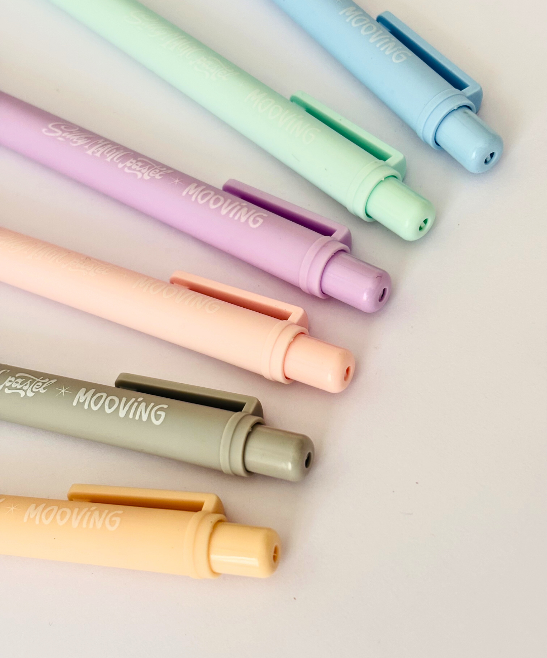 Roller Ball Mooving Silky Magic tinta gel retractil pastel x 6