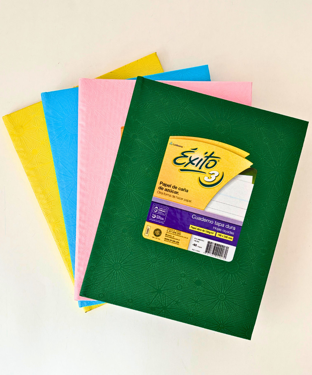 Cuaderno Exito universo tapa dura 48 hojas rayadas amarillo